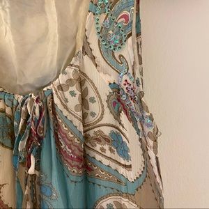 OndadeMar Resortwear Maxi Dress Silk Paisley M